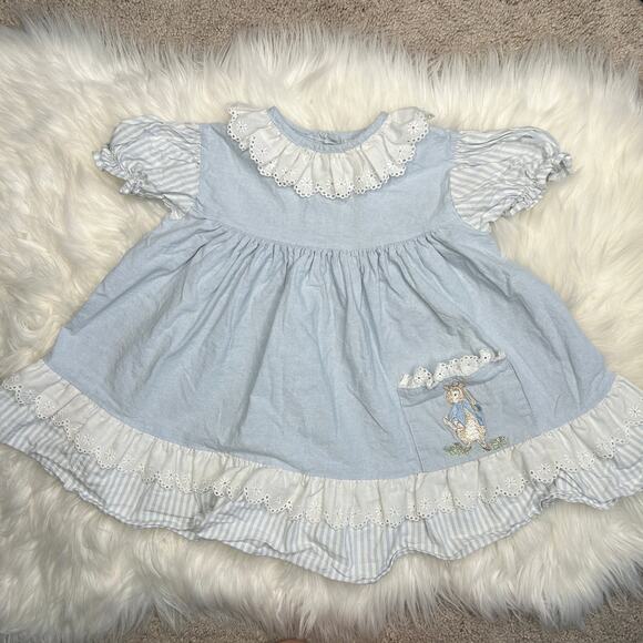 BEATRIX POTTER Vintage Peter Rabbit Dress Child Size 24M Easter Holiday Cottage - Picture 1 of 6
